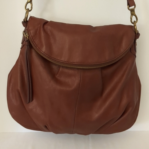 margot Handbags - Margot Rust Leather Crossbody Bag